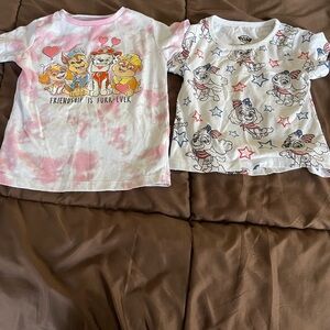 Nickelodeon Paw Patrol Pink and White T-Shirt